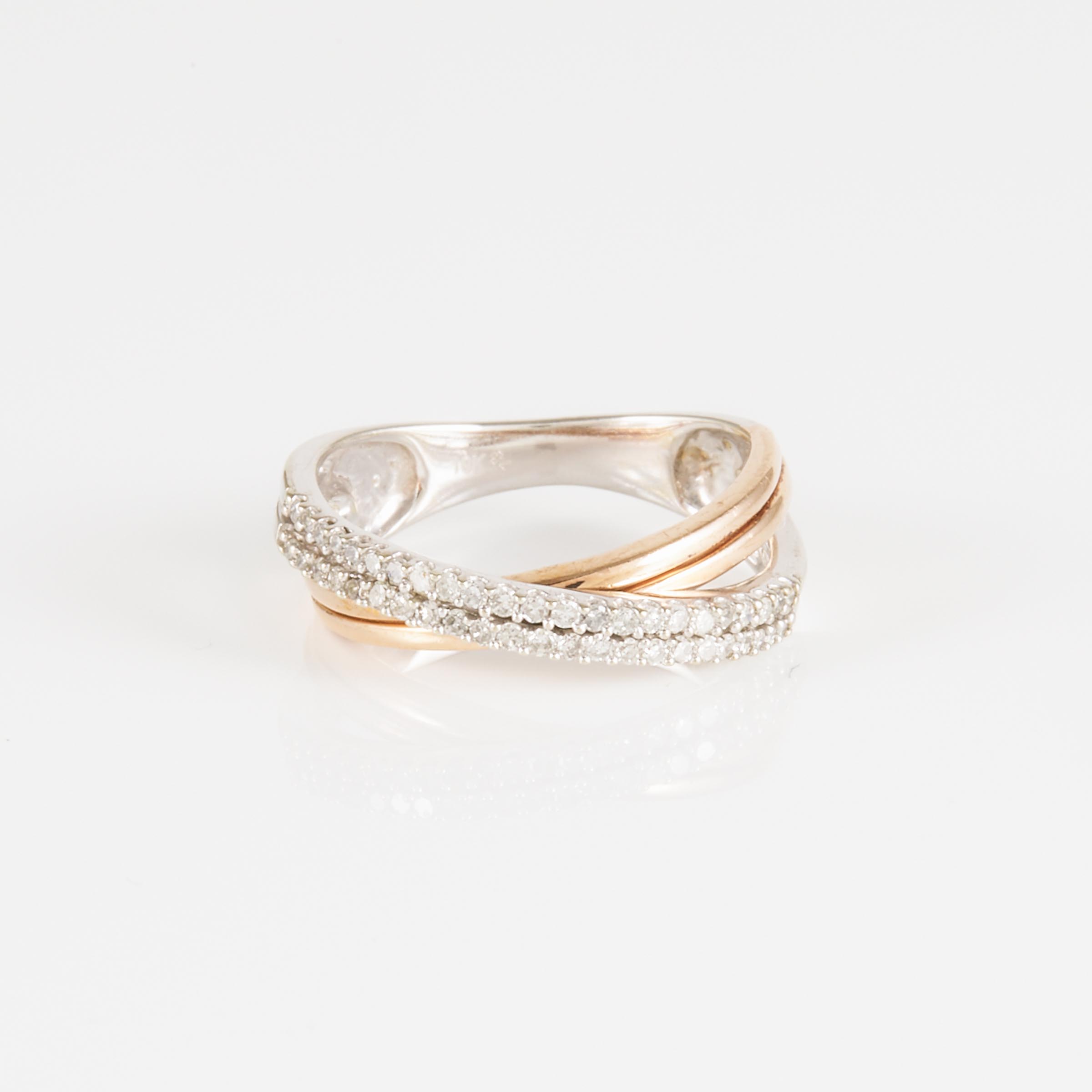 10k White And Rose Gold Ring