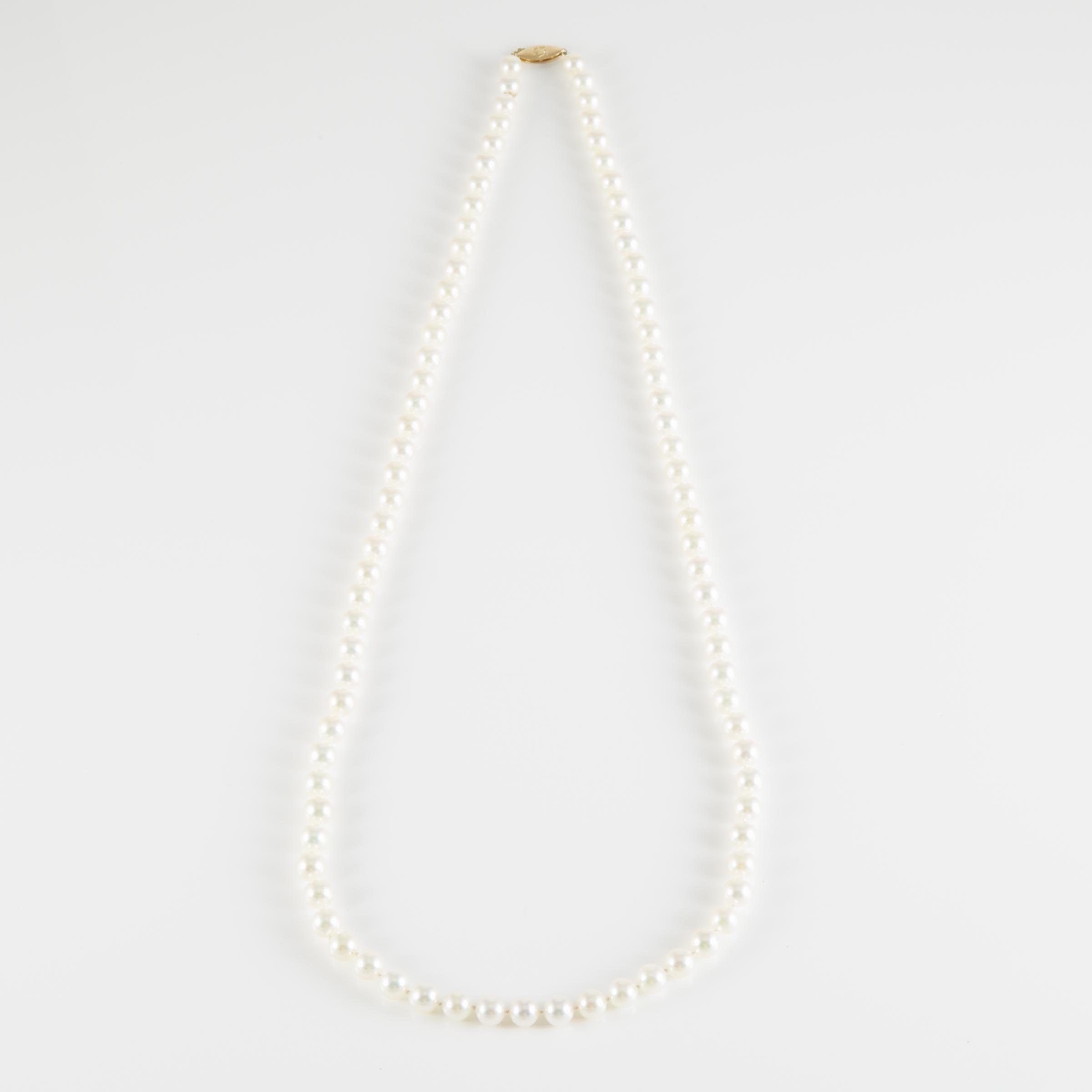 Birks Single Strand Of Cultured Pearls