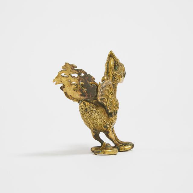 A Tibetan Gilt Bronze Figure of Garuda, 15th Century or Later