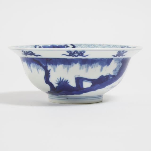 A Blue and White 'Klapmuts' Bowl, Kangxi Period (1662-1722)