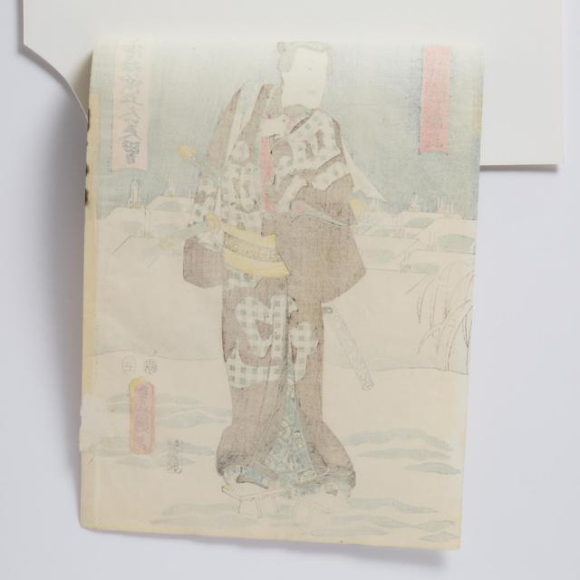 Utagawa Kunisada (Toyokuni III, 1786-1865), Yoshu (Toyohara) Chikanobu (1838-1912), A Group of Three Ukiyo-e Woodblock Prints, 19th Century