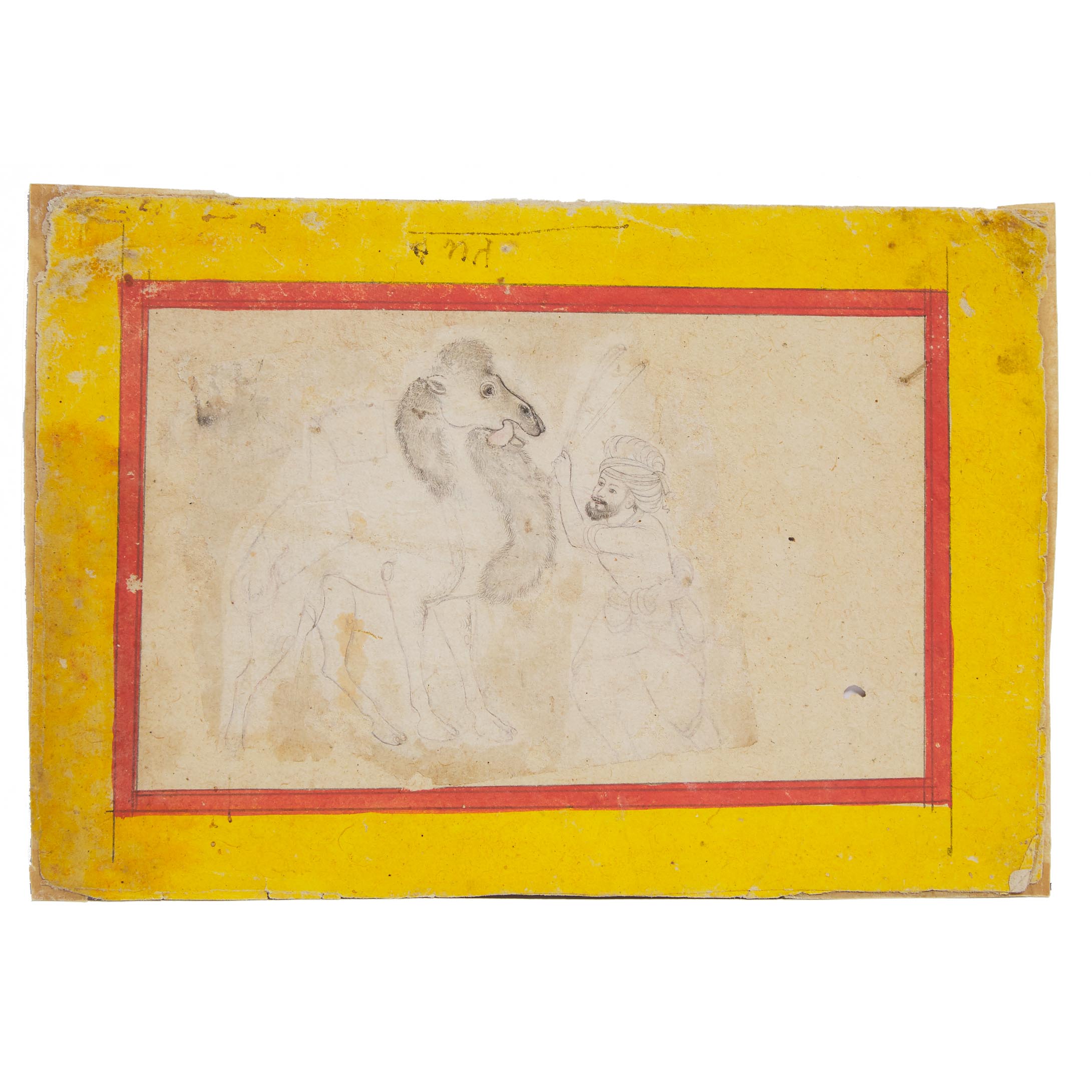 Mughal School, A Drawing of a Camel with Trainer, 17th Century or Later