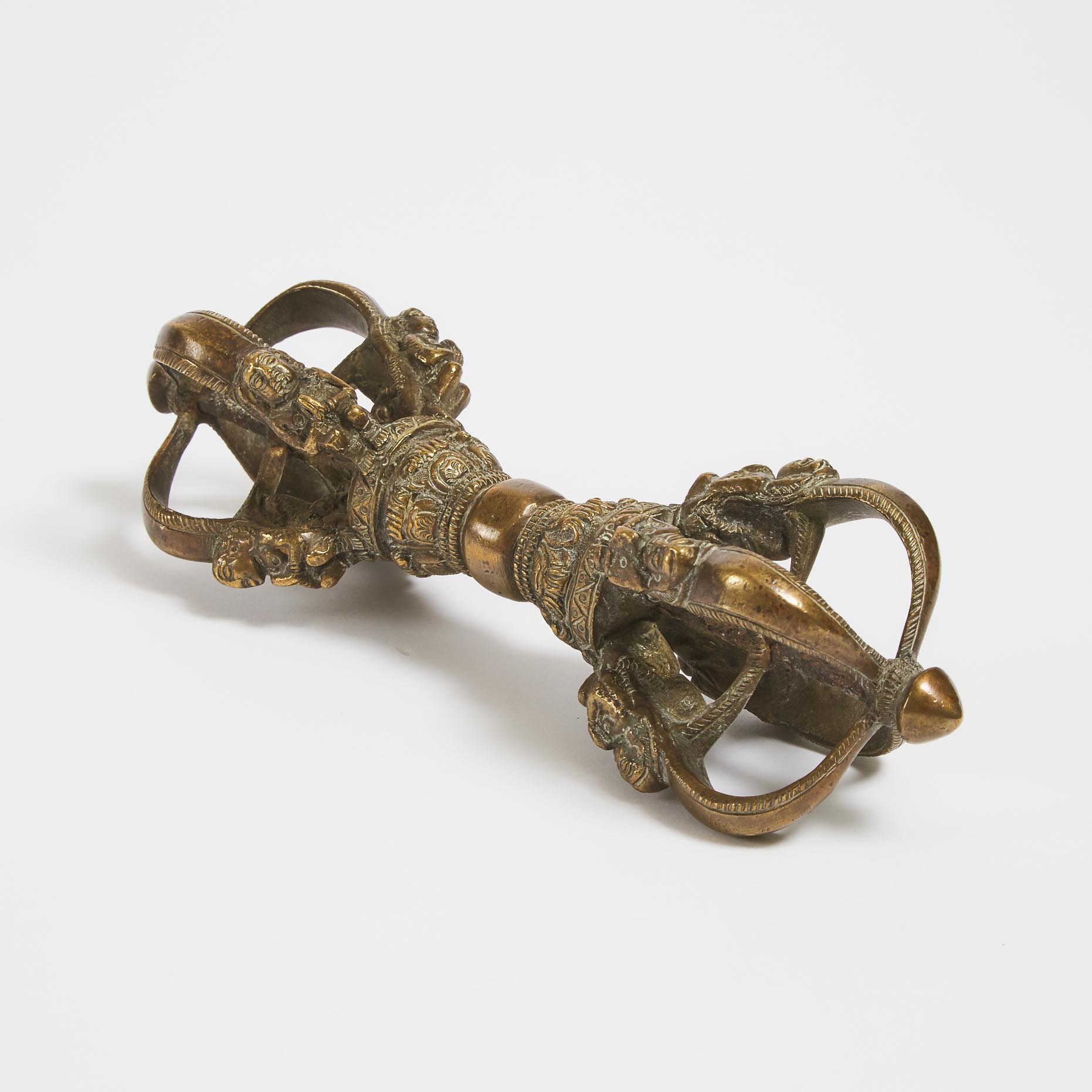 A Bronze and Iron Vajra, Tibet, 15th Century or Later