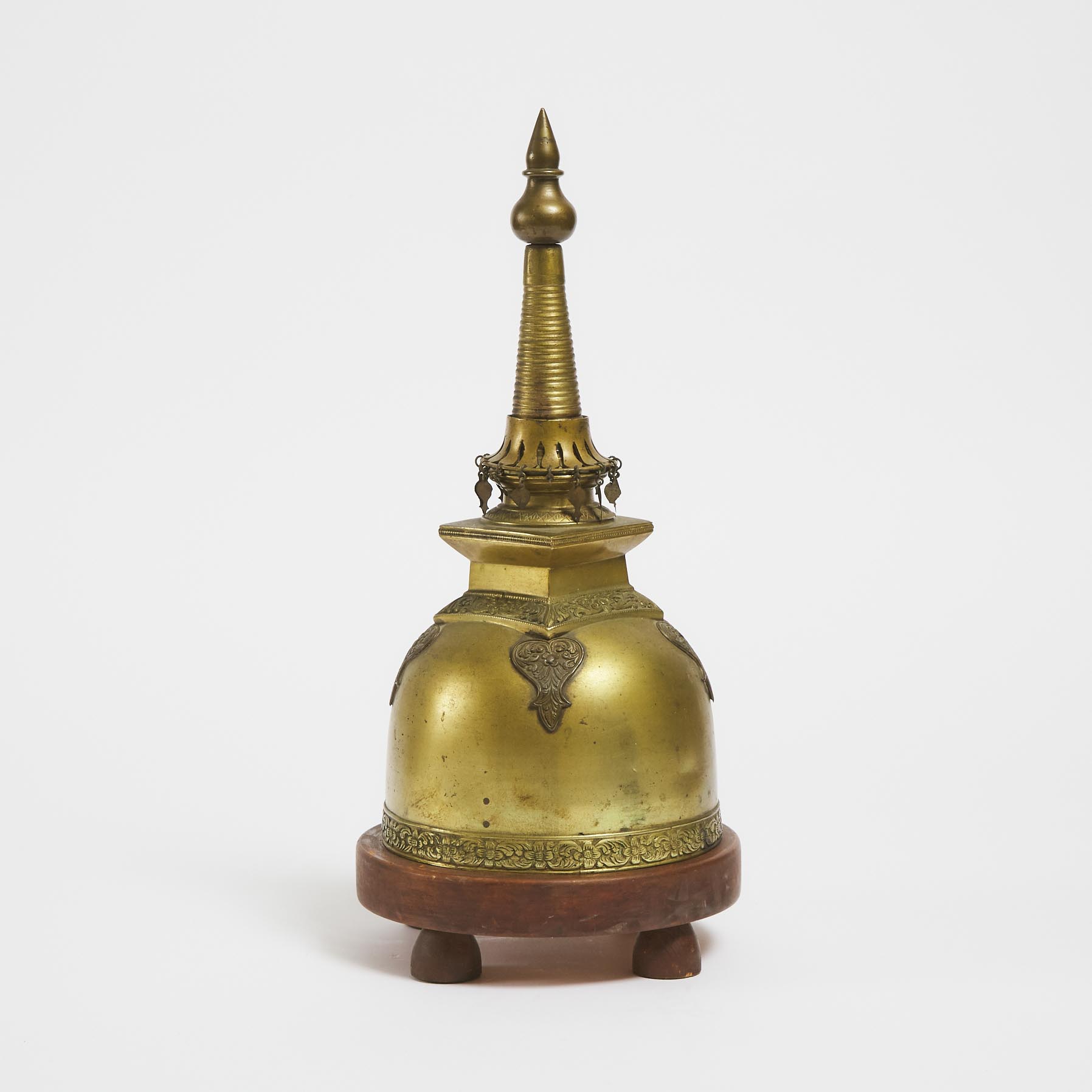 A Large Bronze Stupa, Sri Lanka, 19th Century