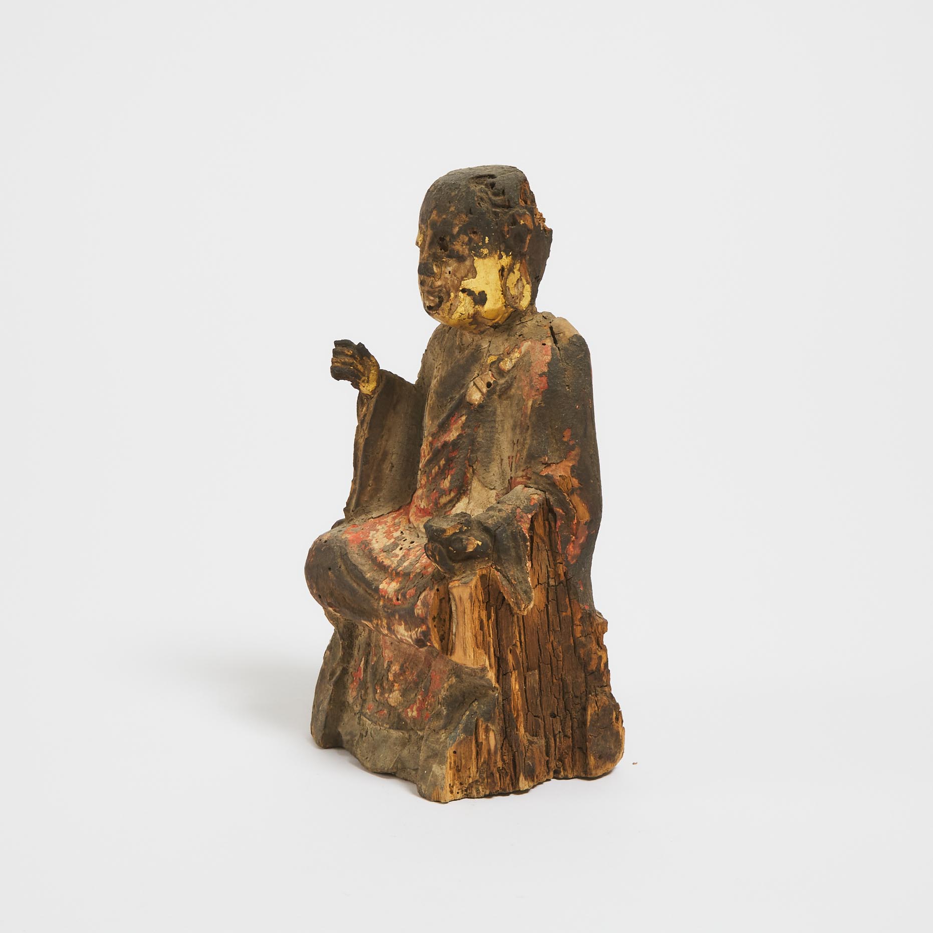A Gilt Wood Figure of Ksitigarbha, Japan/China, 17th/18th Century