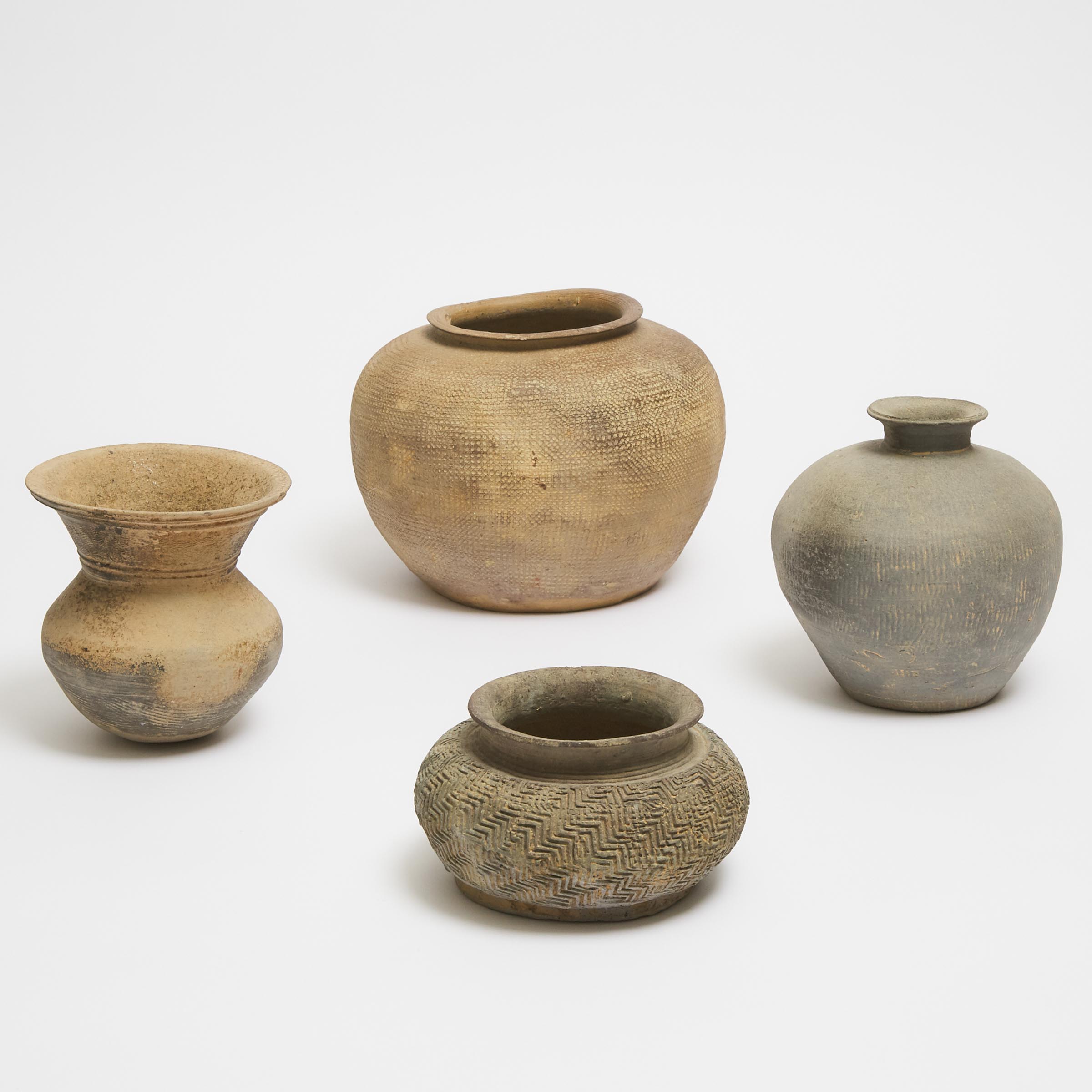 A Group of Four Pottery Vessels, Warring States Period (475-221 BC)