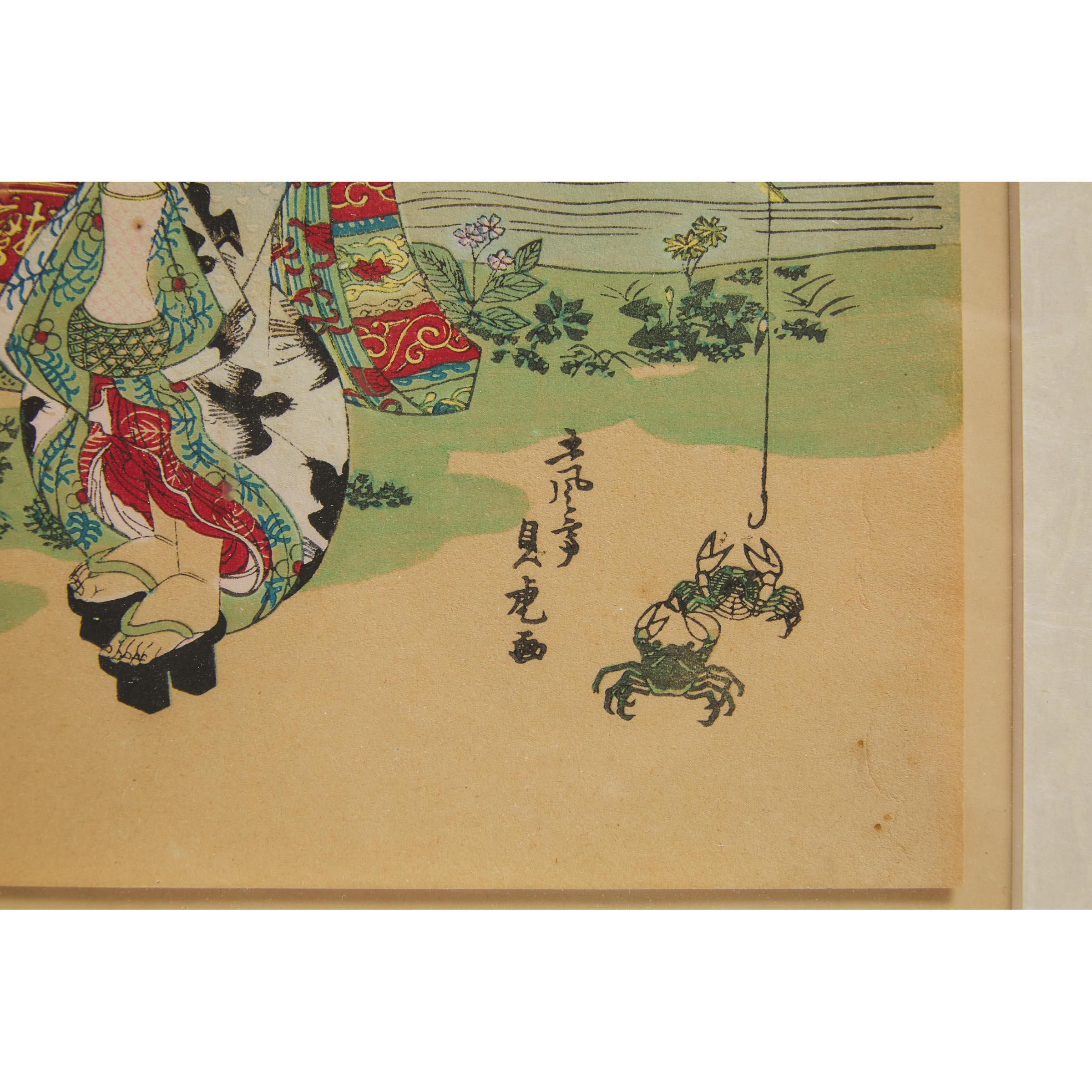 After Utagawa Hiroshige (1797-1858) and Utagawa Kuniyoshi (1798-1861), Four Framed Woodblock Prints, 20th Century