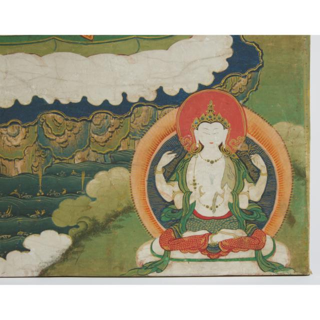 A Thangka of Amitabha, Tibet/China, 18th/19th Century