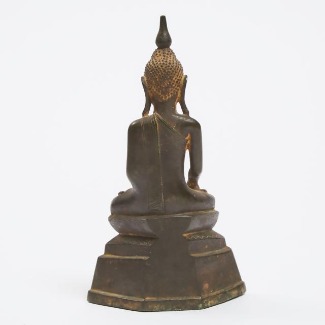 A Shan (Tai Yai) Bronze Figure of Seated Buddha, Burma, 19th Century