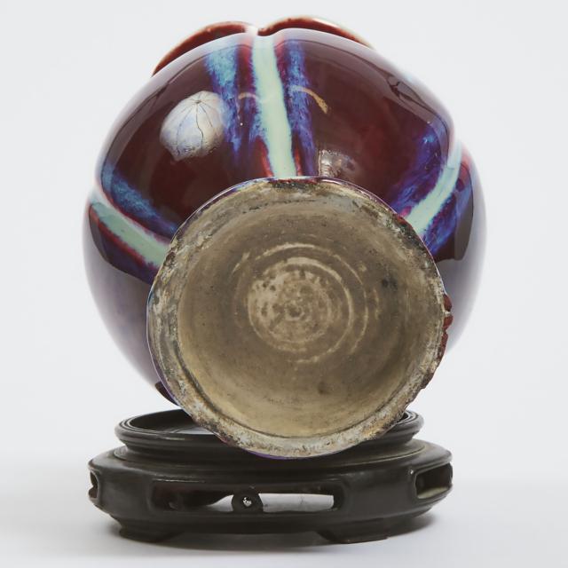 A Chinese Flambé Glazed 'Pomegranate' Vase, 20th Century