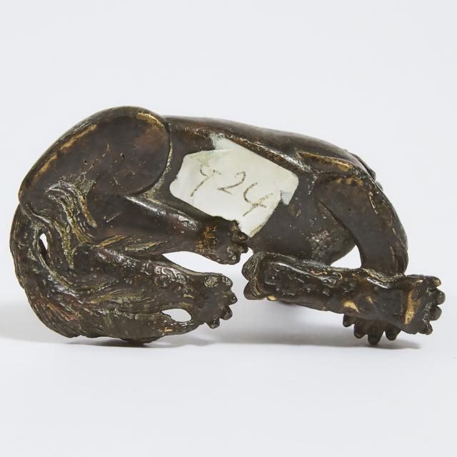 A Gilt Bronze 'Mythical Beast' Paper Weight, 20th Century