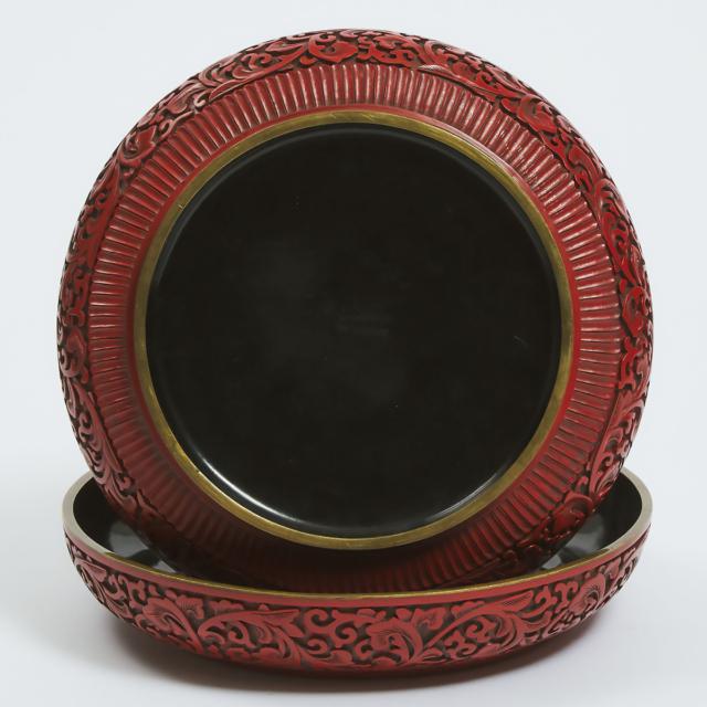 A Chinese Carved Lacquer Box, Mid-20th Century