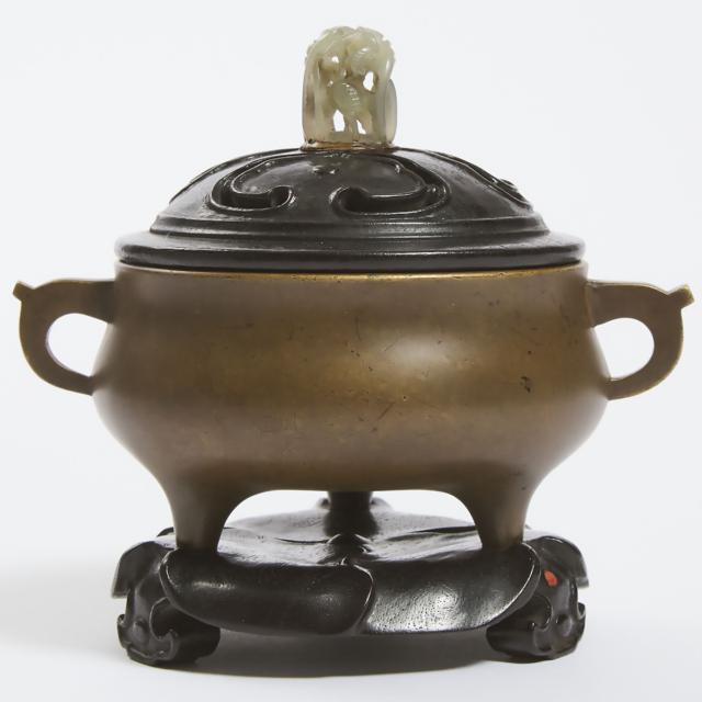 A Bronze Censer and Cover