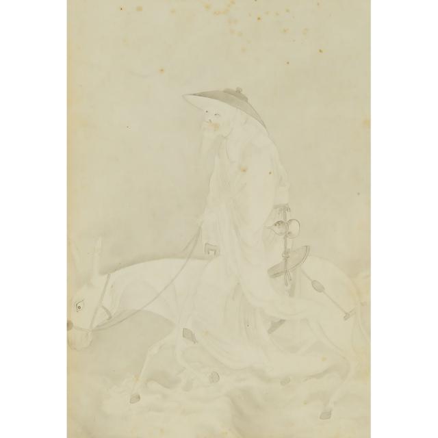 Zhu Shihua (Qing Dynasty), A Group of Six Paintings of Chinese Daoist Immortals