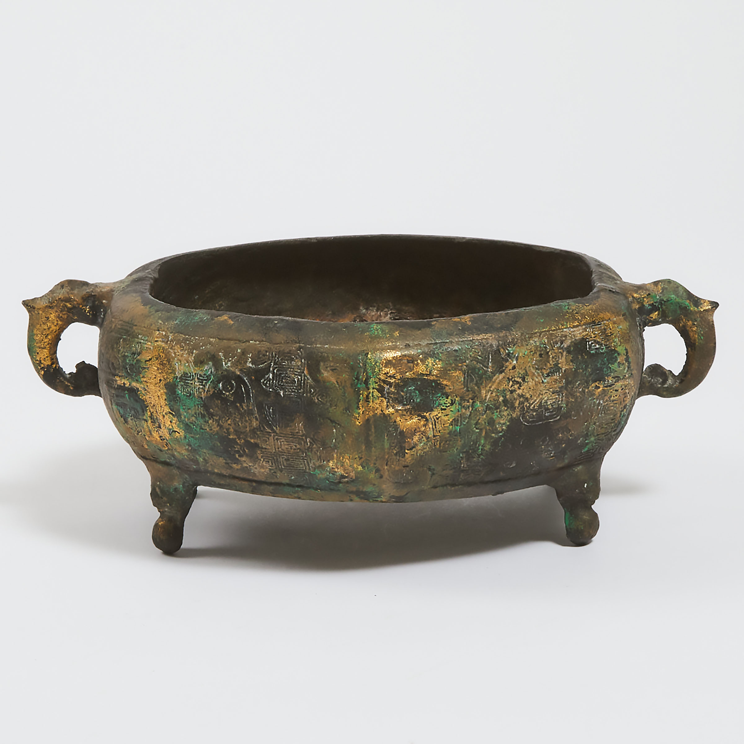A Bronze Four-Legged Ritual Vessel, Possibly Southeast Asia, 18th Century or Later
