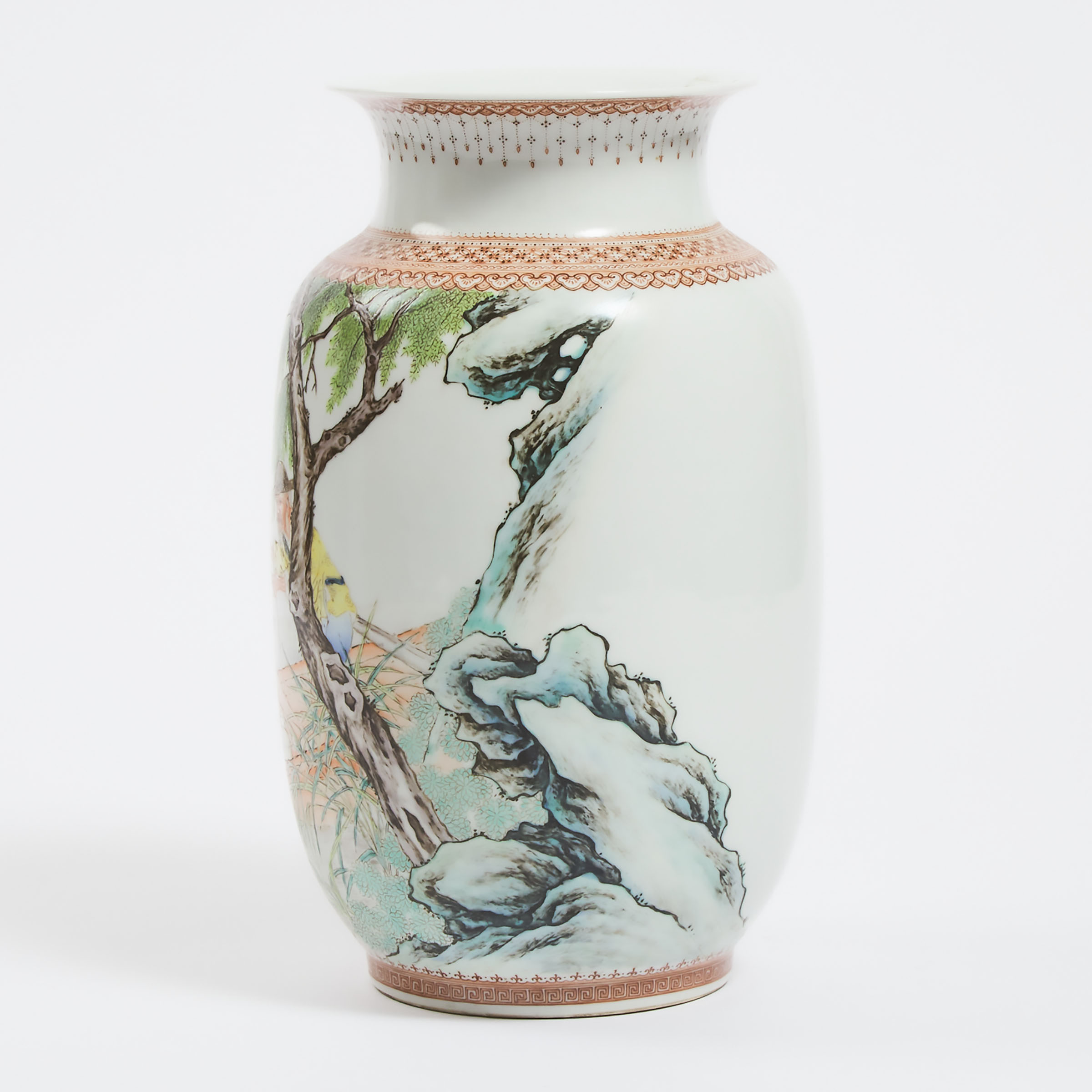 A Chinese Famille Rose 'Three Teachings' Vase, Mid 20th Century