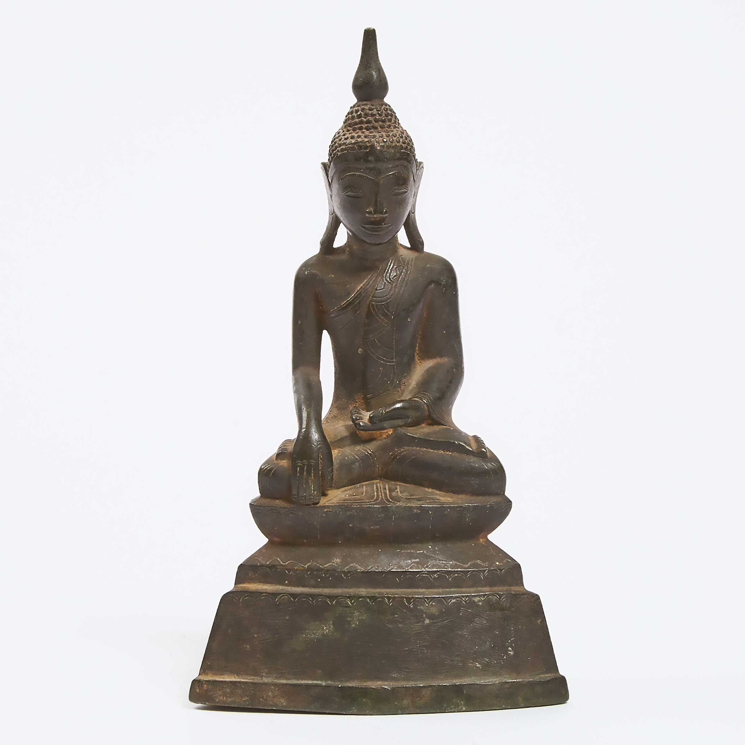 A Shan (Tai Yai) Bronze Figure of Seated Buddha, Burma, 19th Century