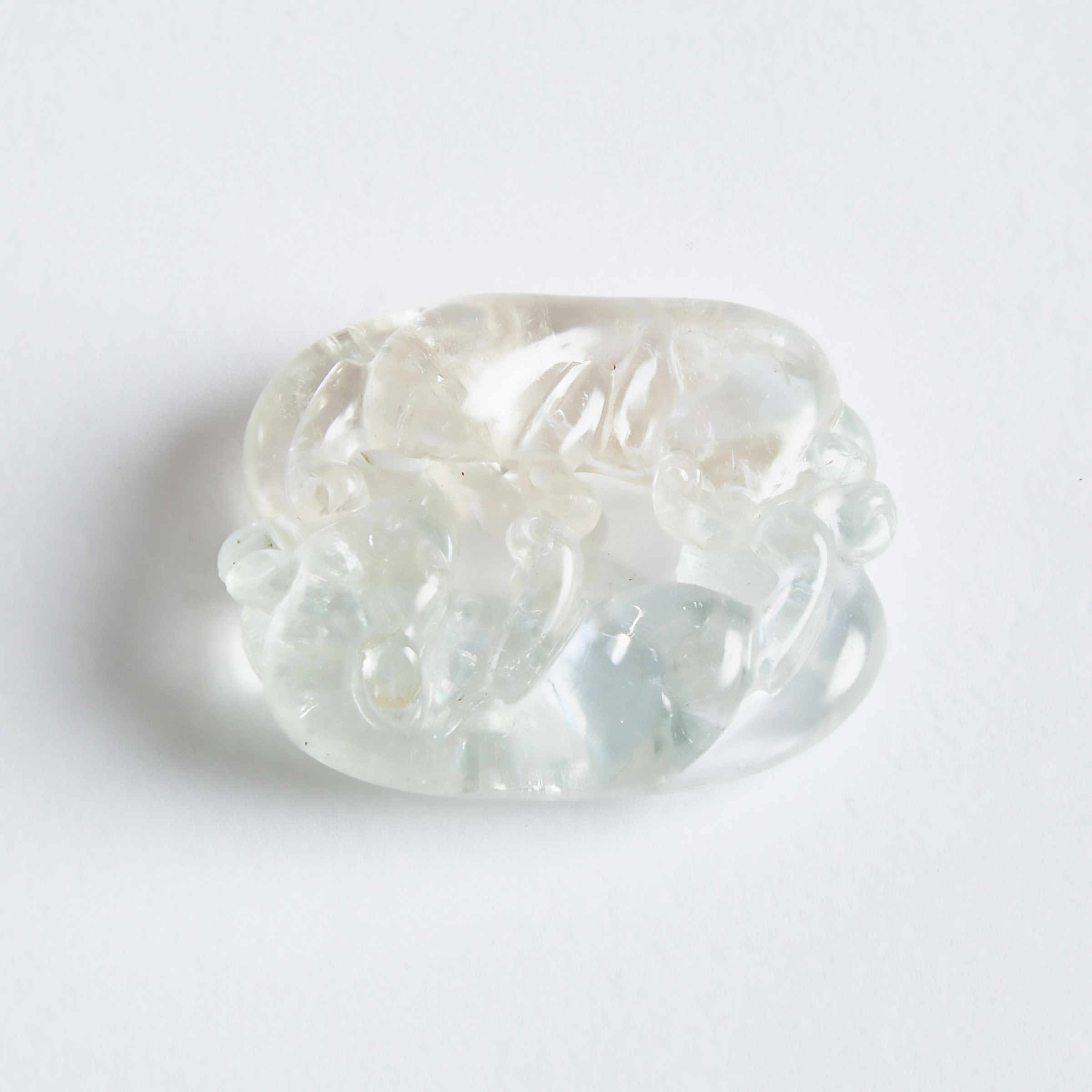 A Rock Crystal Carving of Two Badgers, Qing Dynasty, 18th/19th Century