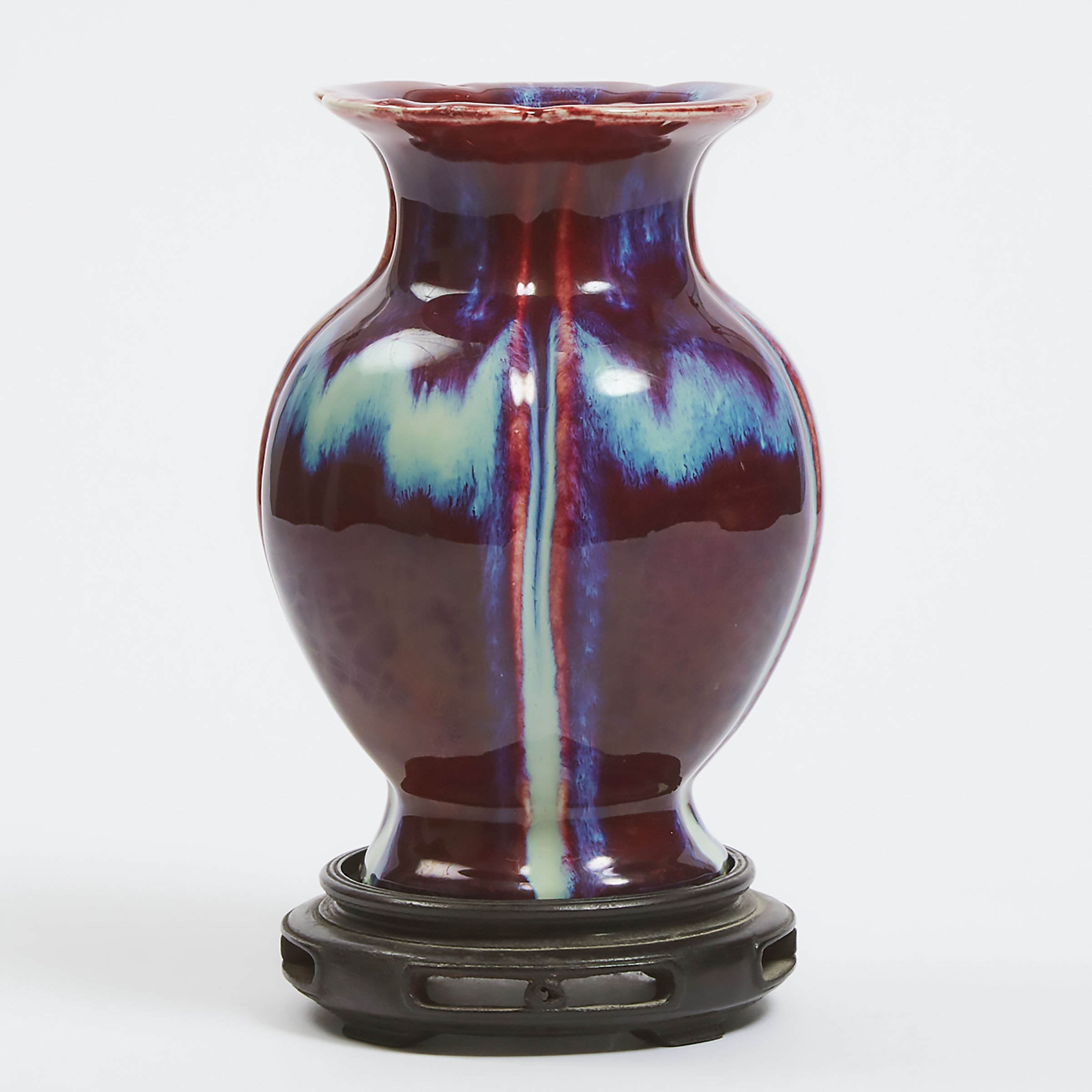 A Chinese Flambé Glazed 'Pomegranate' Vase, 20th Century