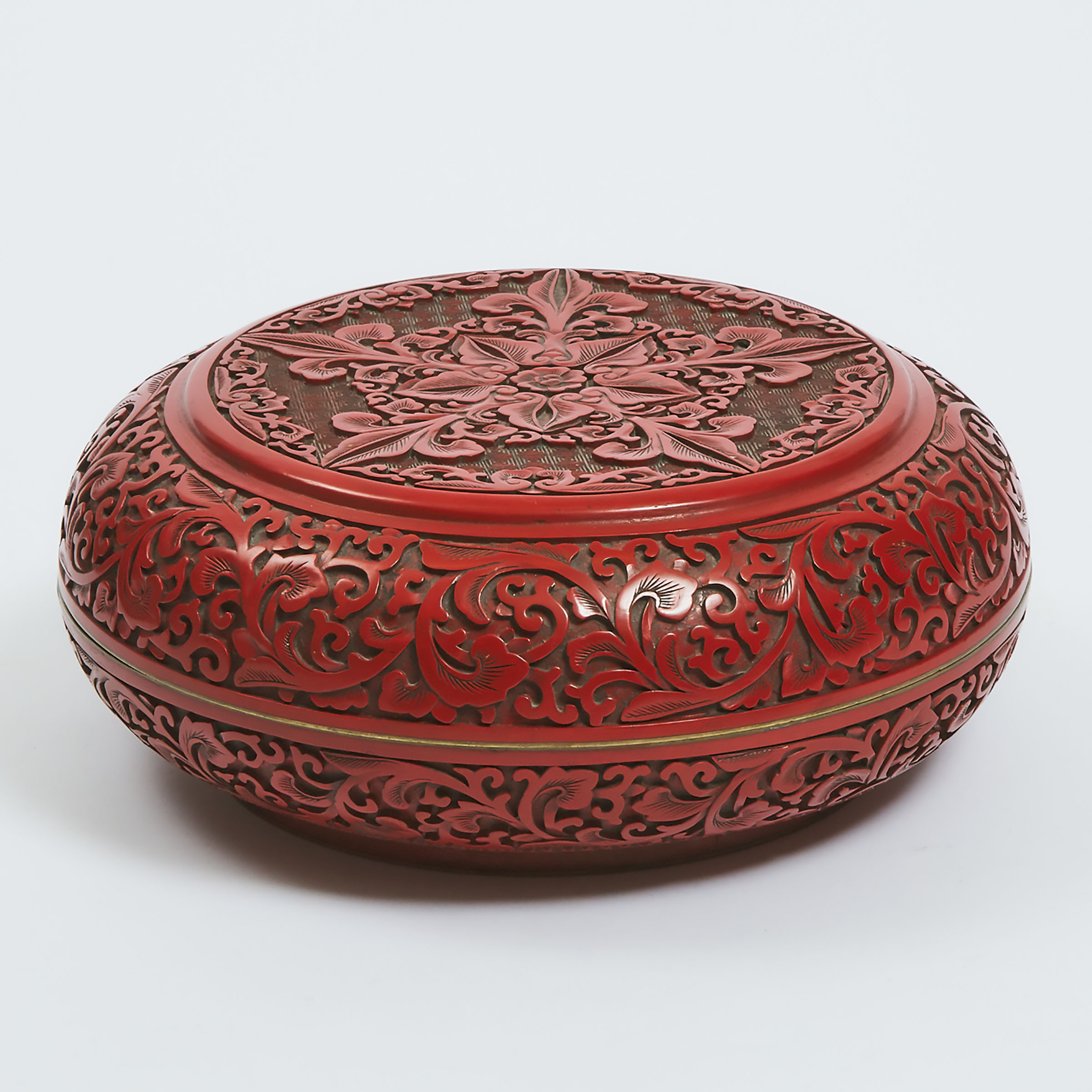 A Chinese Carved Lacquer Box, Mid-20th Century