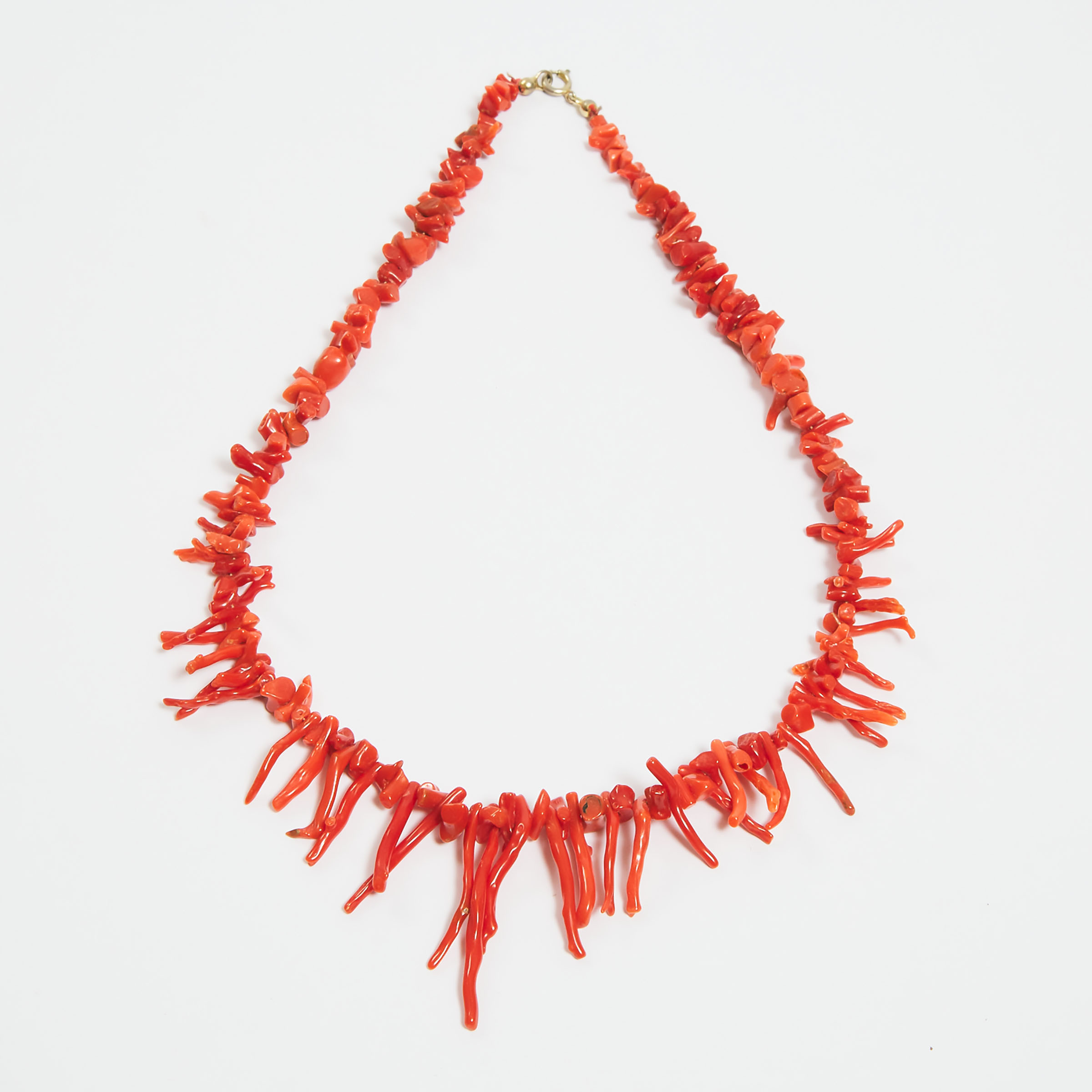 A Graduated Branch Coral Necklace