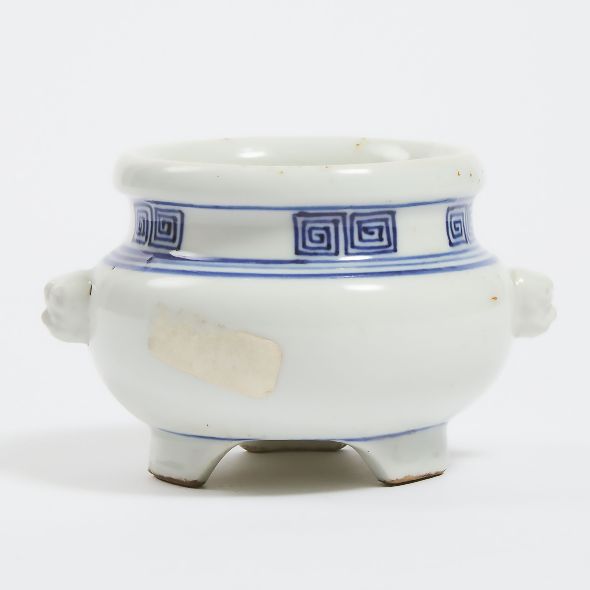 A Small Blue and White Porcelain Censer, Wanli Mark, Early 20th Century