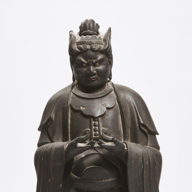 A Black Lacquered Wood Figure of Hayagriva (Bato Kannon), Edo Period (1615-1868)