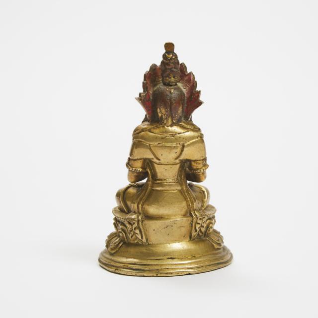 A Gilt Bronze Figure of Amitabha, Qianlong Period, 18th Century