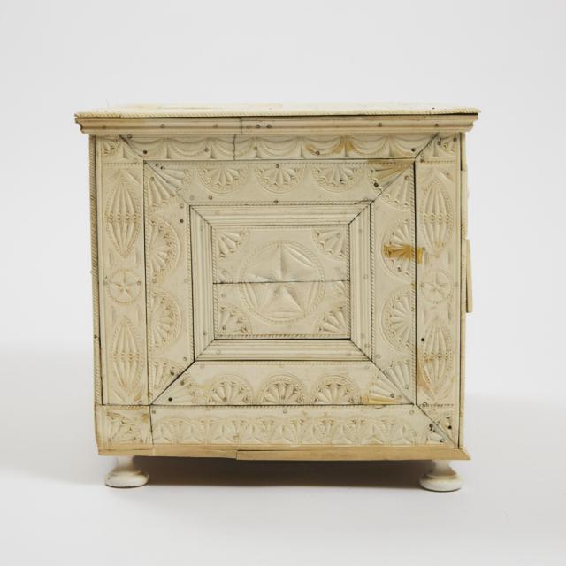 An Anglo-Indian Bone Tabletop Chest of Drawers, Late 18th Century