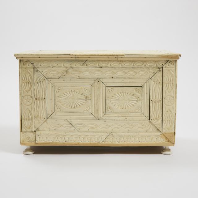 An Anglo-Indian Bone Tabletop Chest of Drawers, Late 18th Century