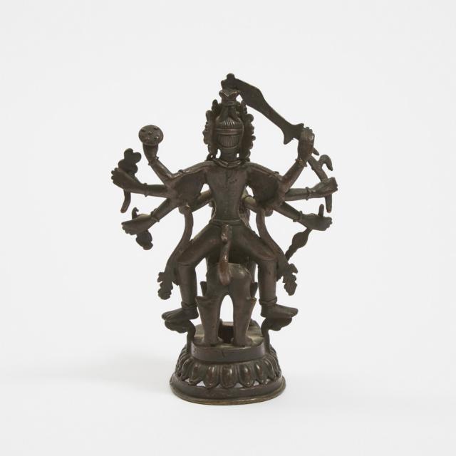 A Bronze Figure of Durga, Nepal, 19th Century