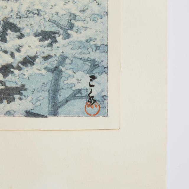 Kawase Hasui (1883-1957), Two Woodblock Prints, Showa Era (1926-1989)