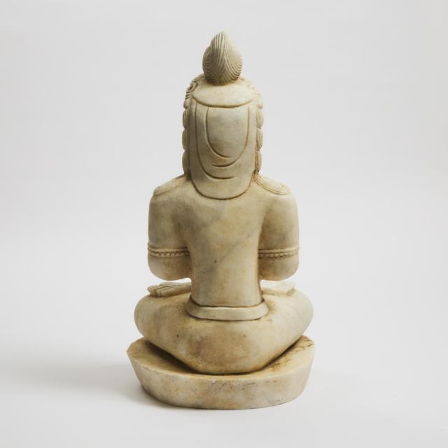 A Chinese White Marble Figure of a Bodhisattva, 20th Century