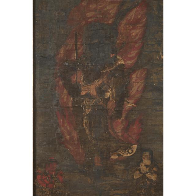 A Japanese Painting of Fudo Myo-o (Acala), Muromachi Period (1333-1573)
