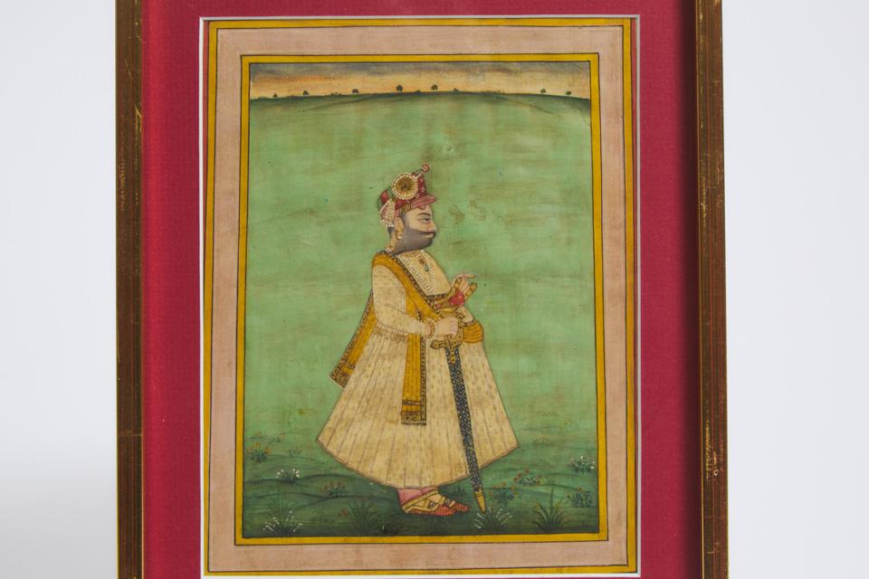 An Indian Miniature Painting of a Mughal Prince, 19th Century