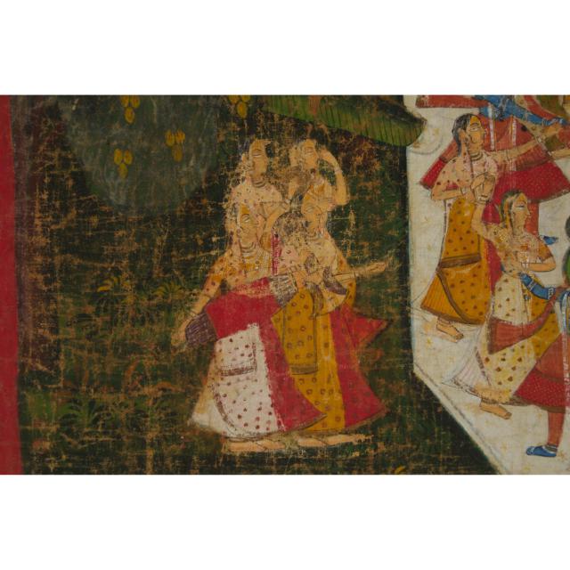 A Picchvai Depicting the Rasalila, 19th Century