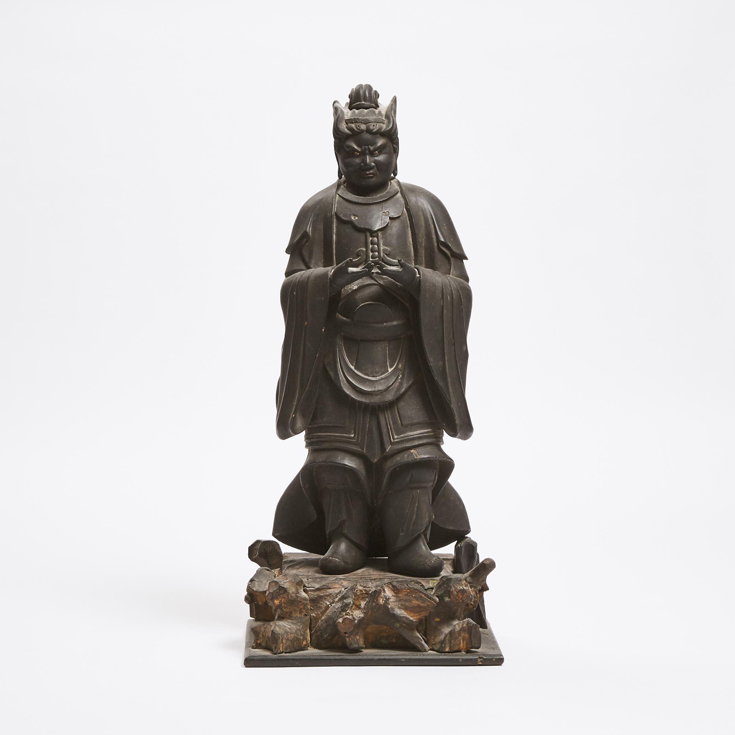 A Black Lacquered Wood Figure of Hayagriva (Bato Kannon), Edo Period (1615-1868)