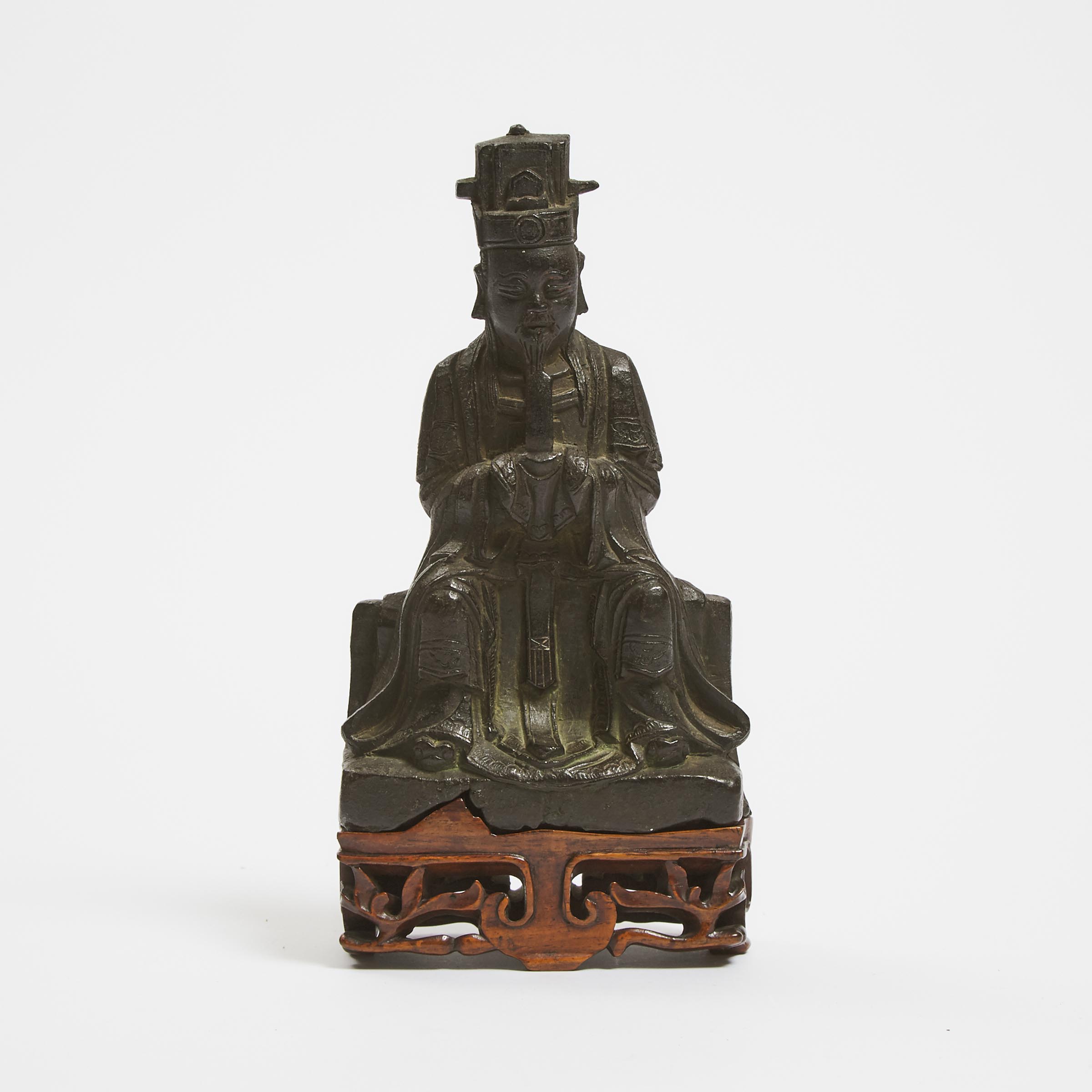 A Bronze Figure of Wenchang, Ming Dynasty