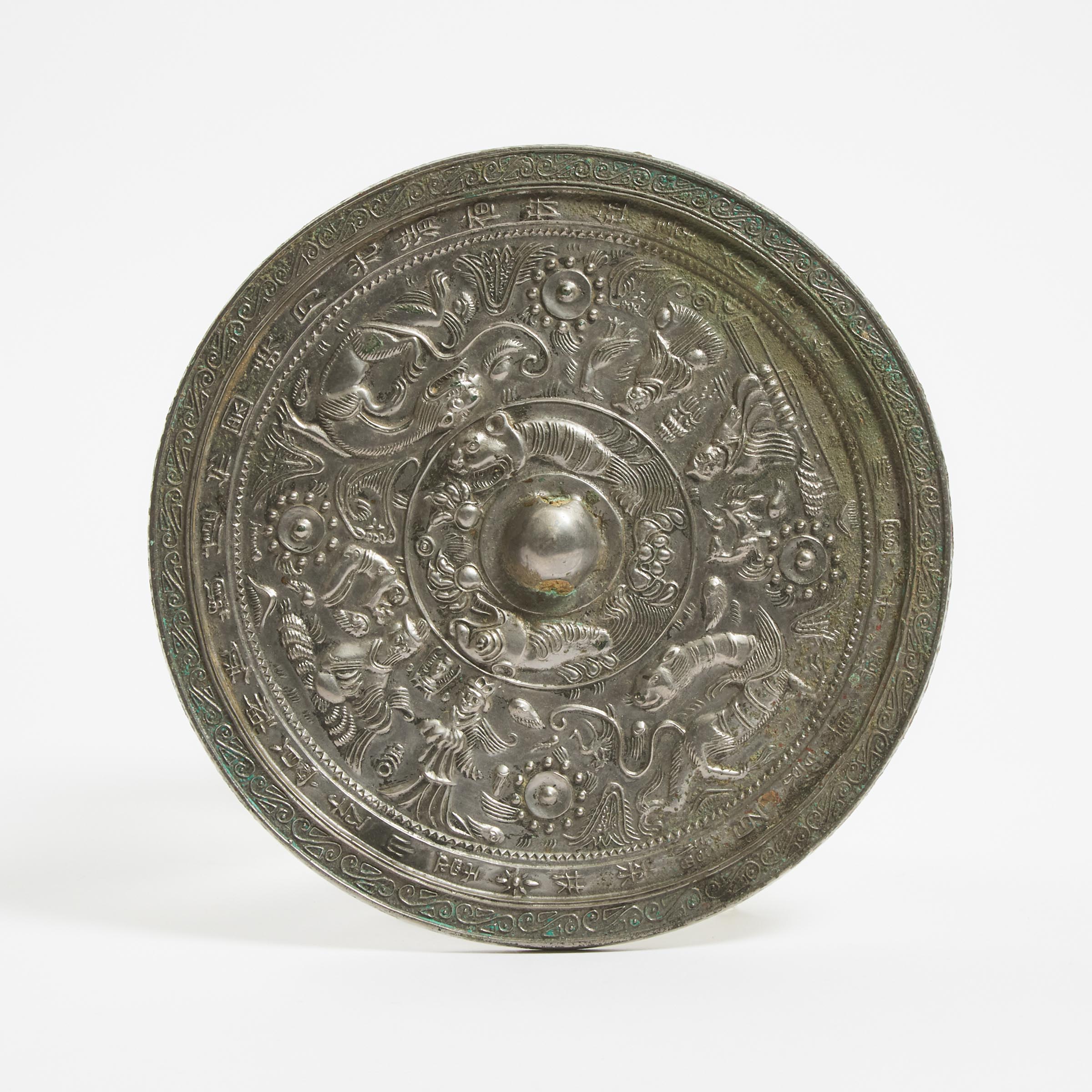 A Bronze Mirror With Seated Figures, Sui Dynasty or Later