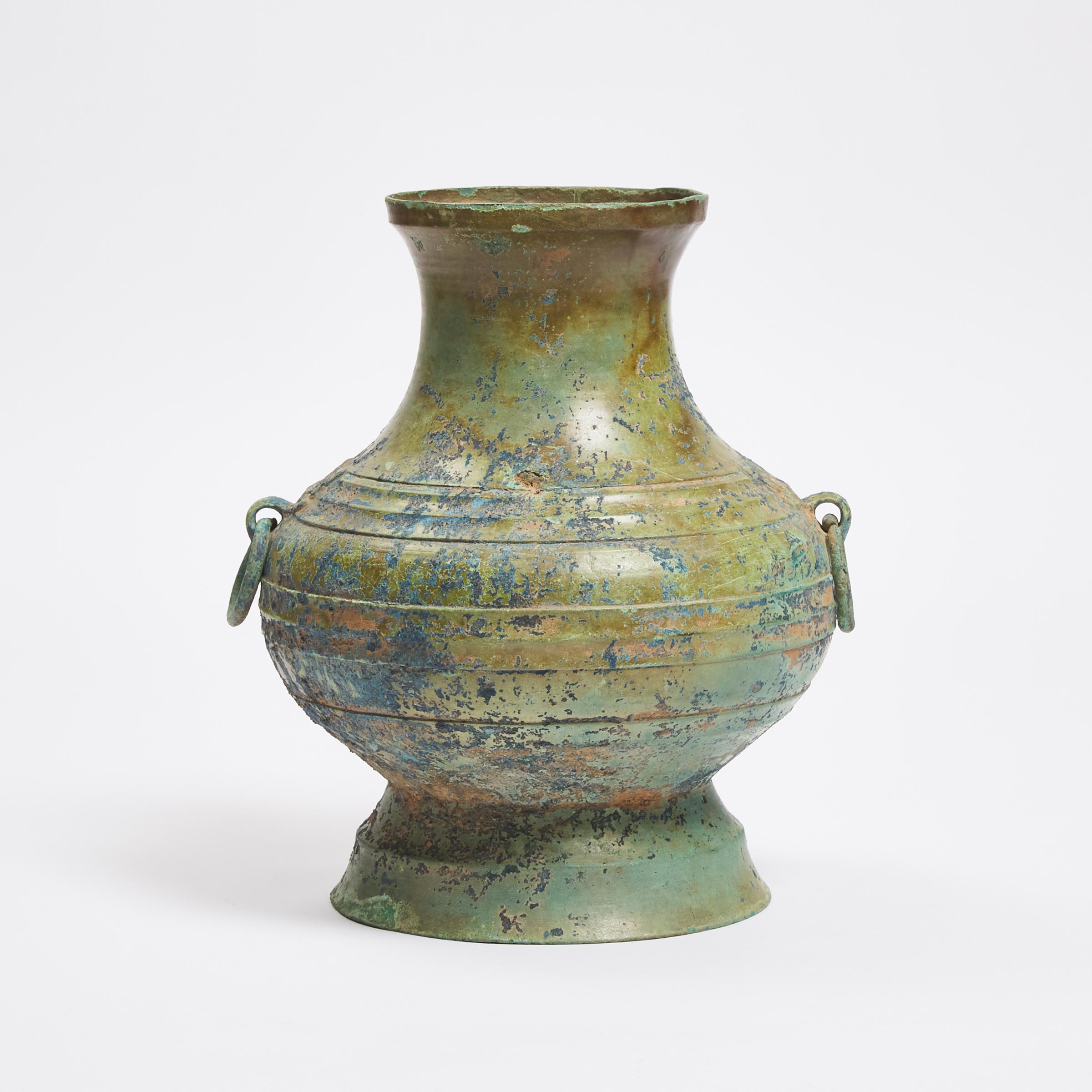 A Bronze Ritual Wine Vessel, Hu, Han Dynasty (206 BC-220 AD)