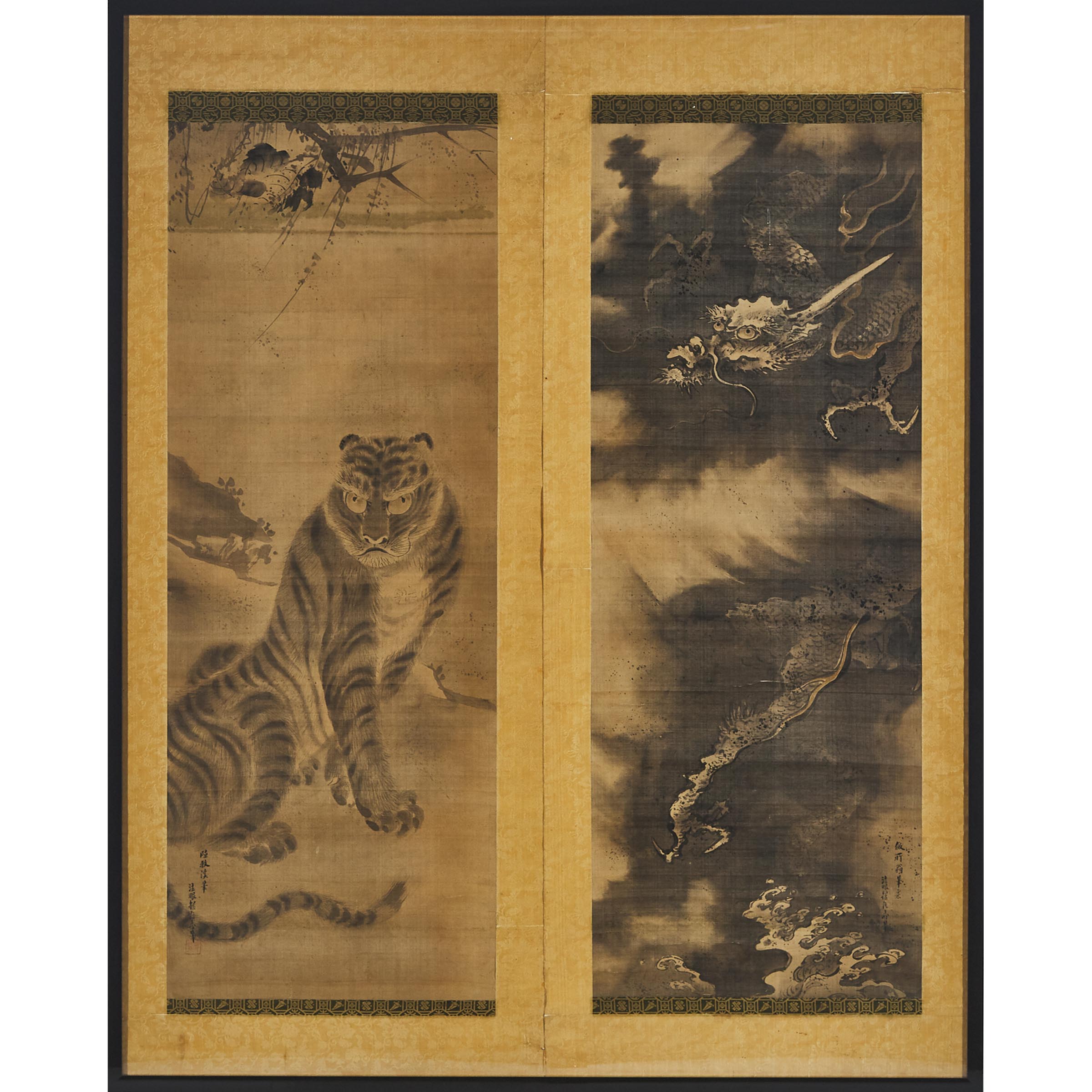 Kano Tanshin (Morimasa, 1653-1718), Dragon and Tiger, Edo Period, 17th/18th Century