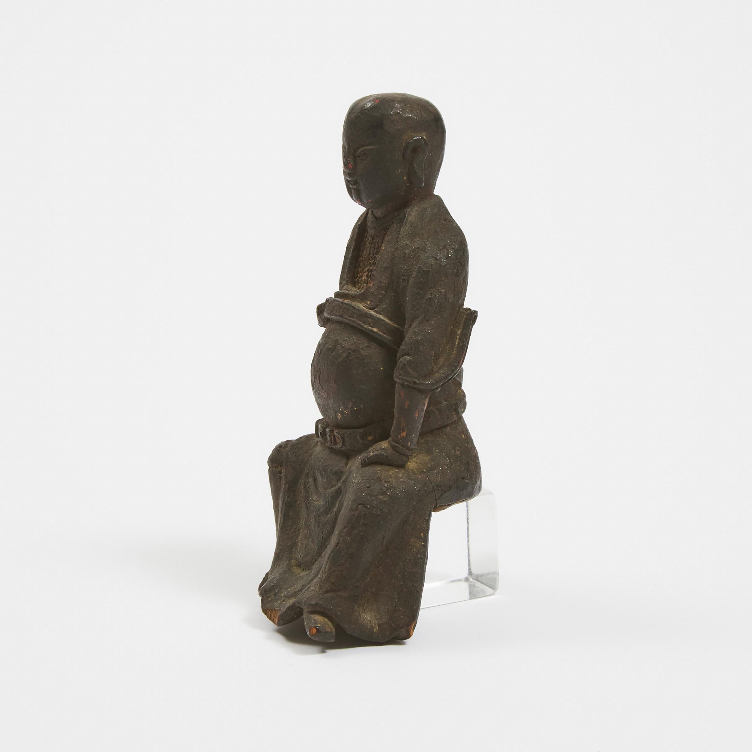 A Wood Figure of a Seated Immortal, Ming Dynasty