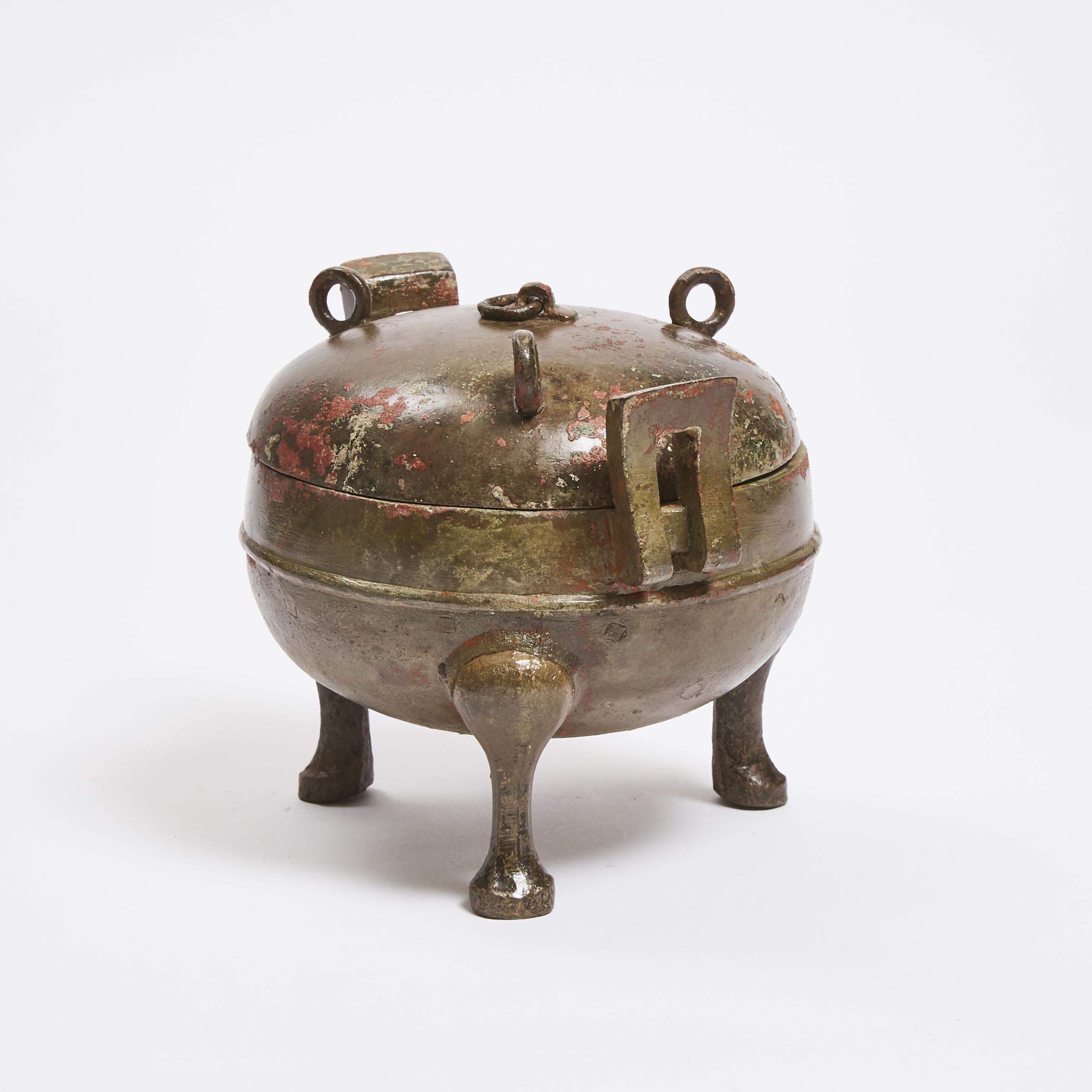 A Bronze Ritual Tripod Vessel and Cover, Ding, Warring States Period (475-221 BC)