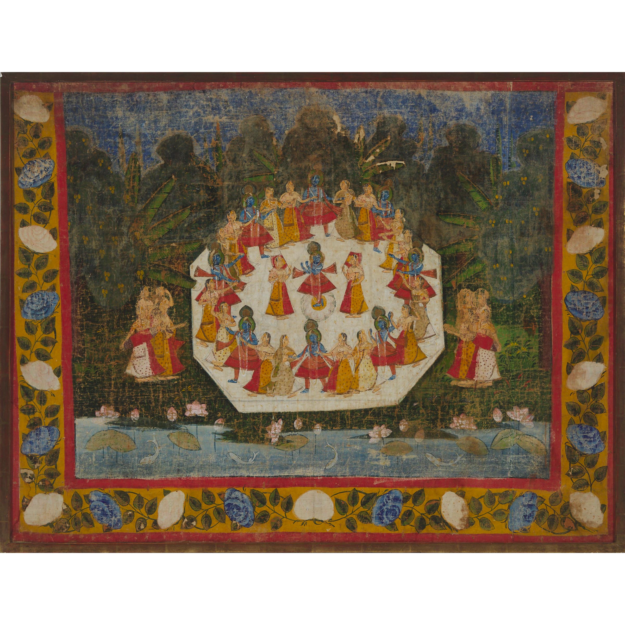 A Picchvai Depicting the Rasalila, 19th Century