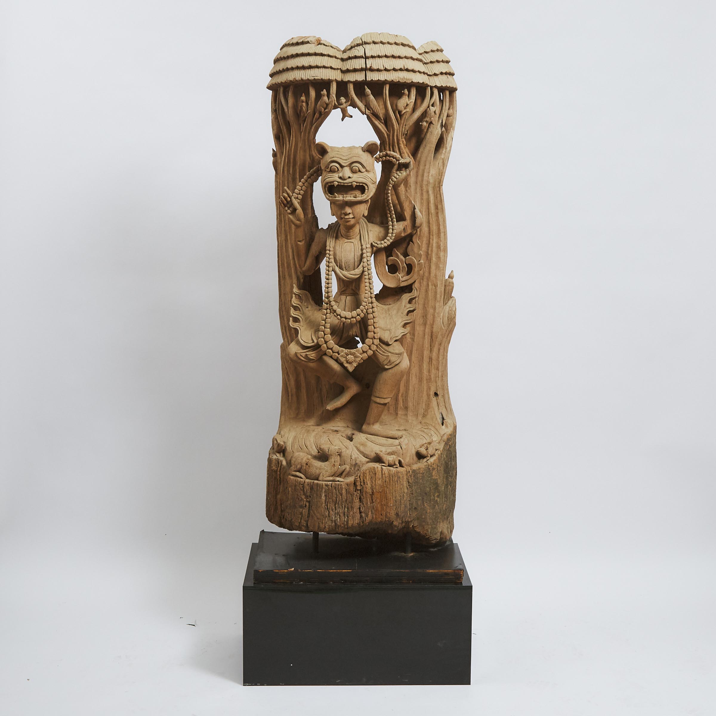A Massive Thai Wood Statue of a Bodhisattva, Early to Mid 20th Century