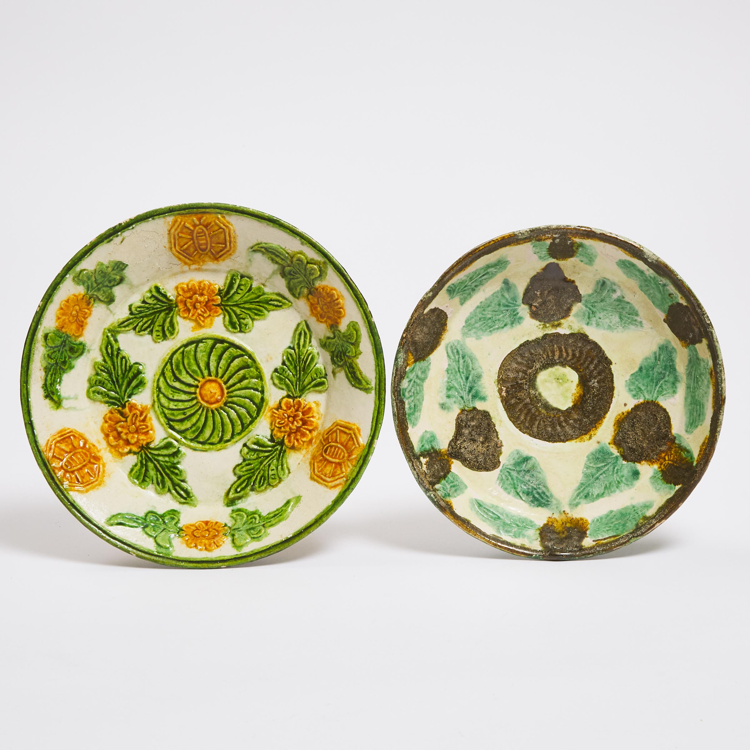 Two Sancai-Glazed Pottery Dishes, Liao Dynasty, 10th Century