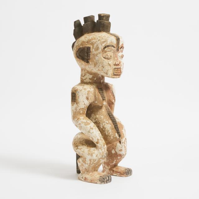 Unidentified Female Figure, possibly Punu or Vuvi, Gabon, Central Africa, mid to late 20th century 