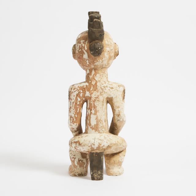 Unidentified Female Figure, possibly Punu or Vuvi, Gabon, Central Africa, mid to late 20th century 
