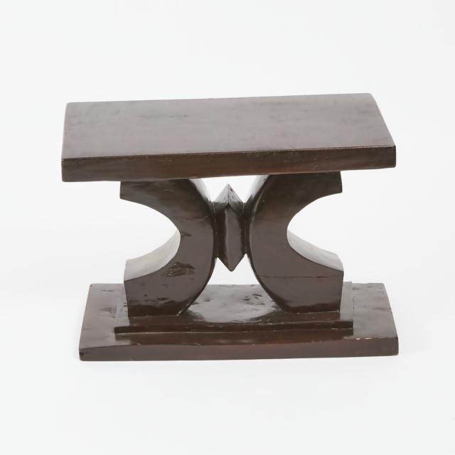 Modern African Carved Mahogany Stool