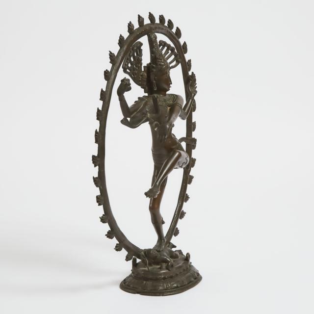 Shiva Nataraja (Lord of the Dance) Bronze Figure, possibly Tamil Nadu, India, 20th century